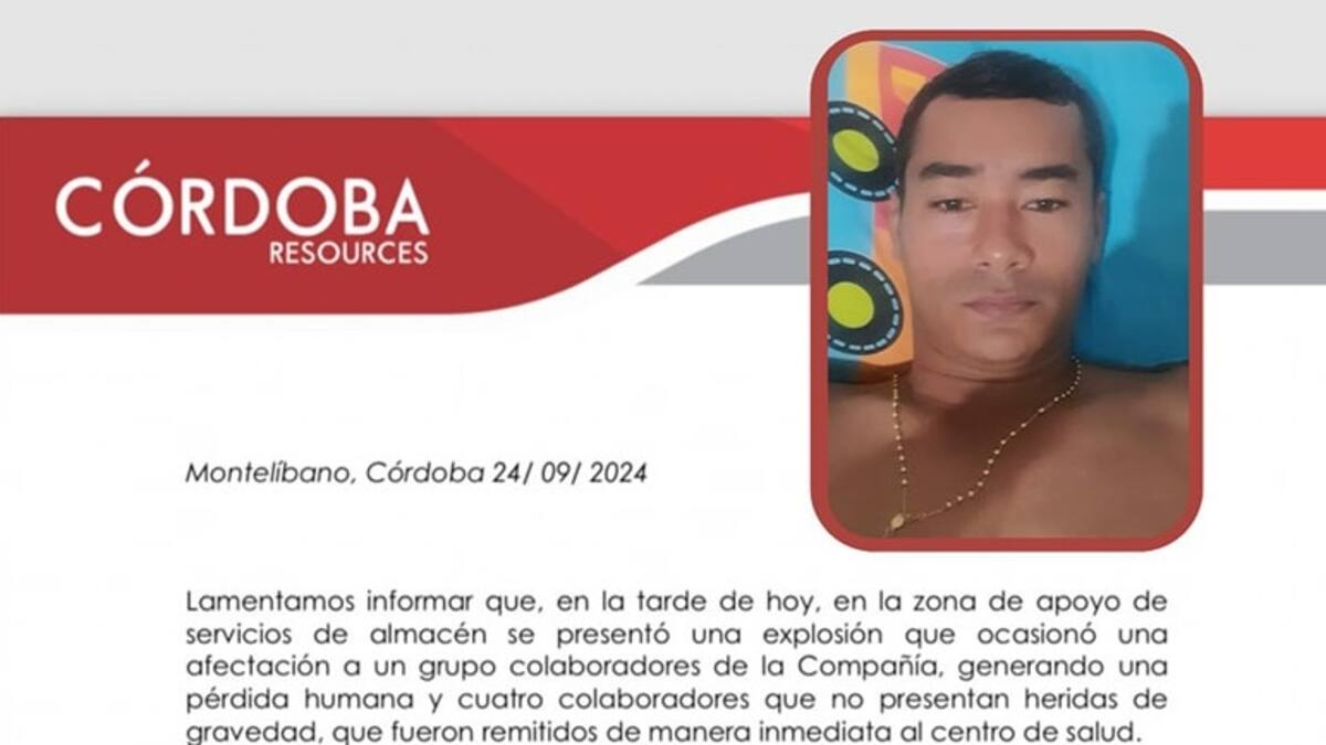 Un saldo trágico dejó una explosión en la empresa minera Córdoba Resources