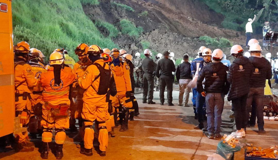 Emergencia por deslizamiento de tierra en Manizales