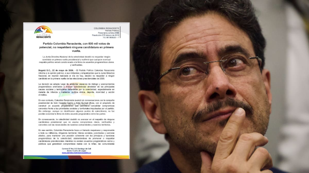 Iván Cepeda pierde apoyos: Colombia Renaciente no apoyará ninguna candidatura en primera vuelta