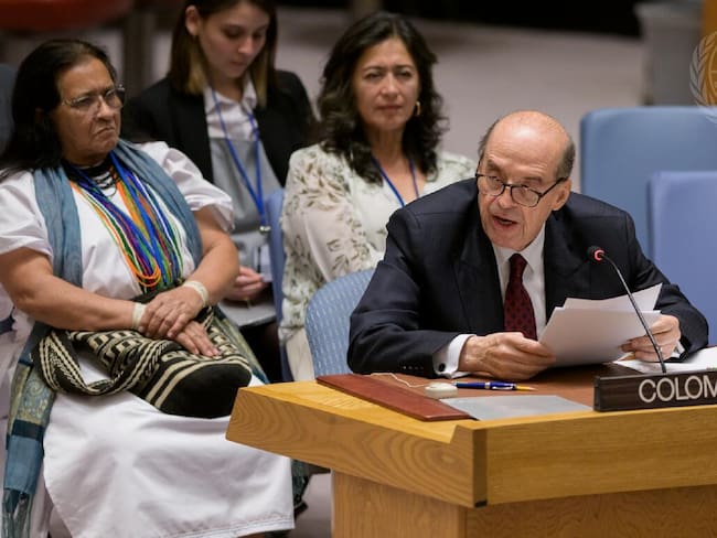 Canciller Álvaro Leyva ante el Consejo de Seguridad de las Naciones Unidas / Foto: Colprensa
