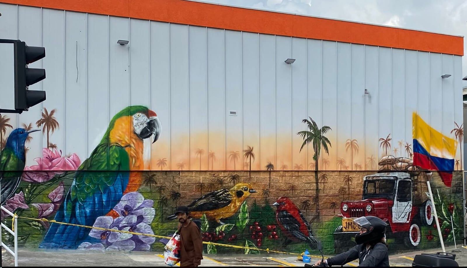Hermoso mural en el norte de Armenia, sector Tienda Ara. Foto: Cortesía María Eugenia Beltran