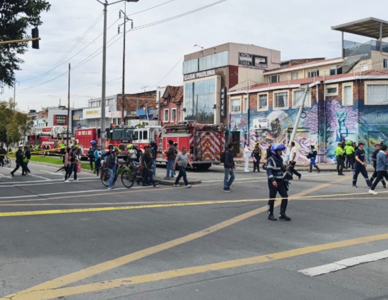 Screenshot de la cuenta Bogotá Tránsito. Accidente Av. Mutis con carrera 17