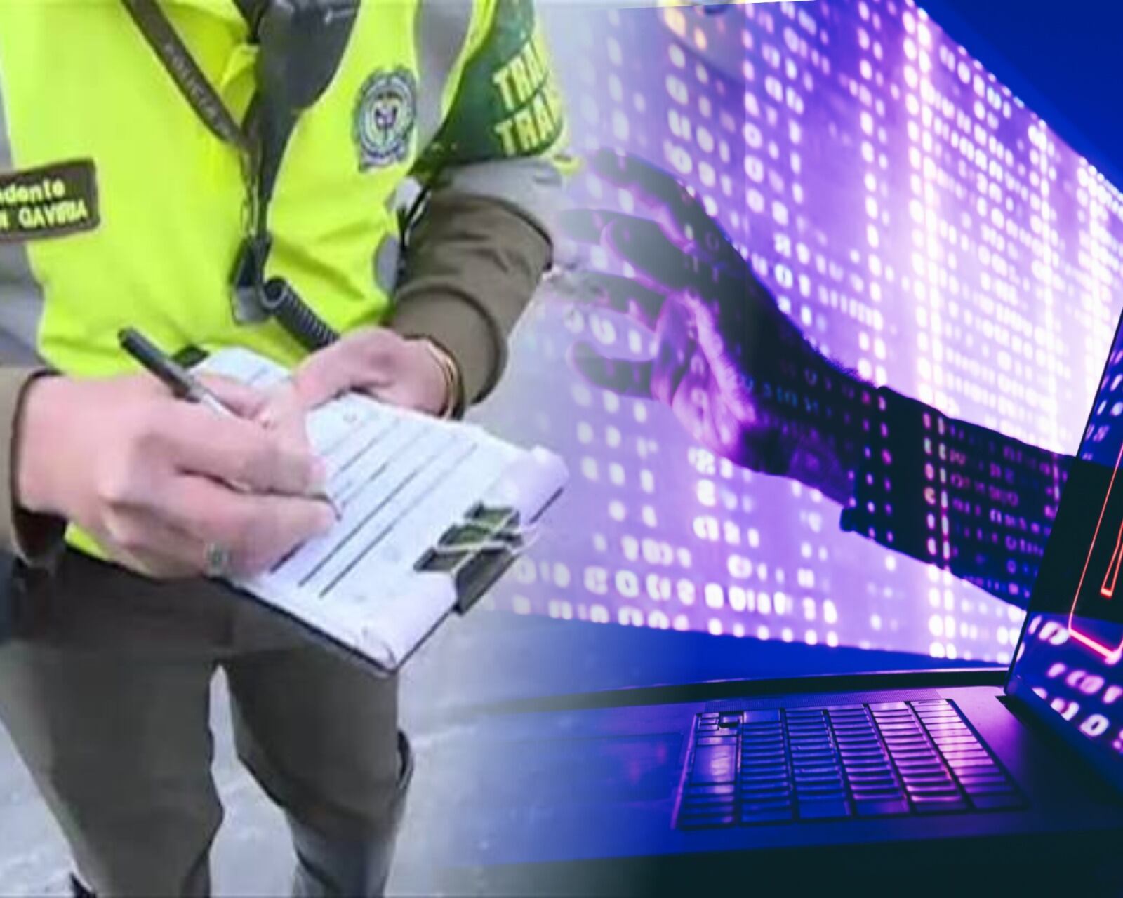 Falsos comparendos con códigos QR en Bogotá: autoridades alertan sobre nueva modalidad de estafa. (Foto: cortesía Caracol Radio, Alcaldía de Bogotá y Getty)