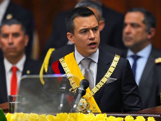 “Gastamos más manteniendo un preso extranjero que en el desayuno escolar”: Daniel Noboa