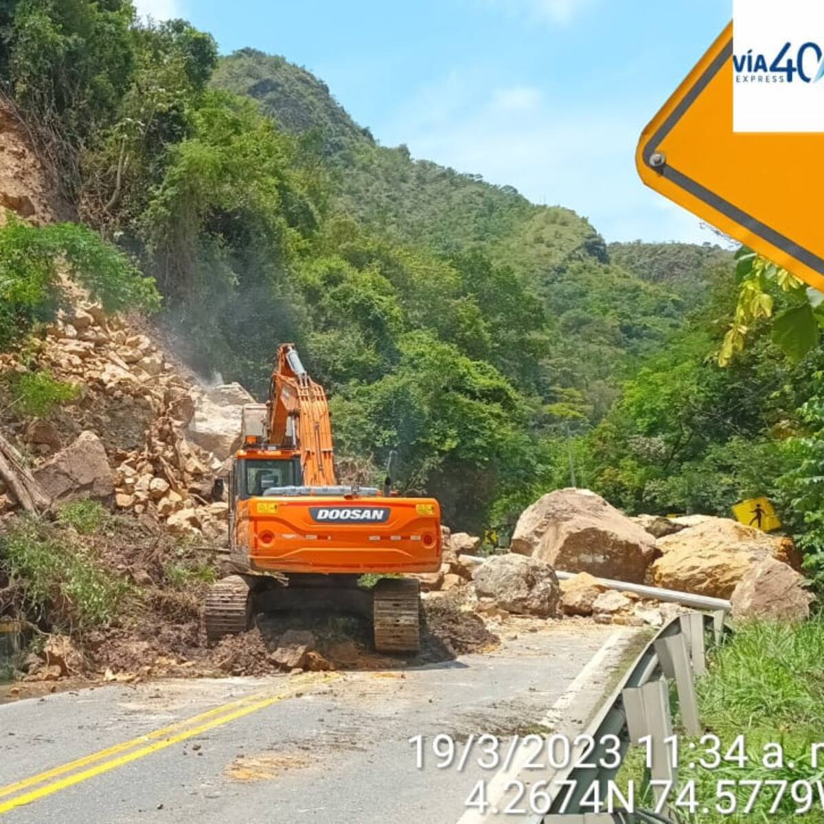 Derrumbe vía Bogotá - Girardot: ¿cómo está la vía en la Nariz del Diablo?