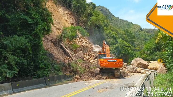Derrumbe vía Bogotá - Girardot: ¿cómo está la vía en la Nariz del Diablo?