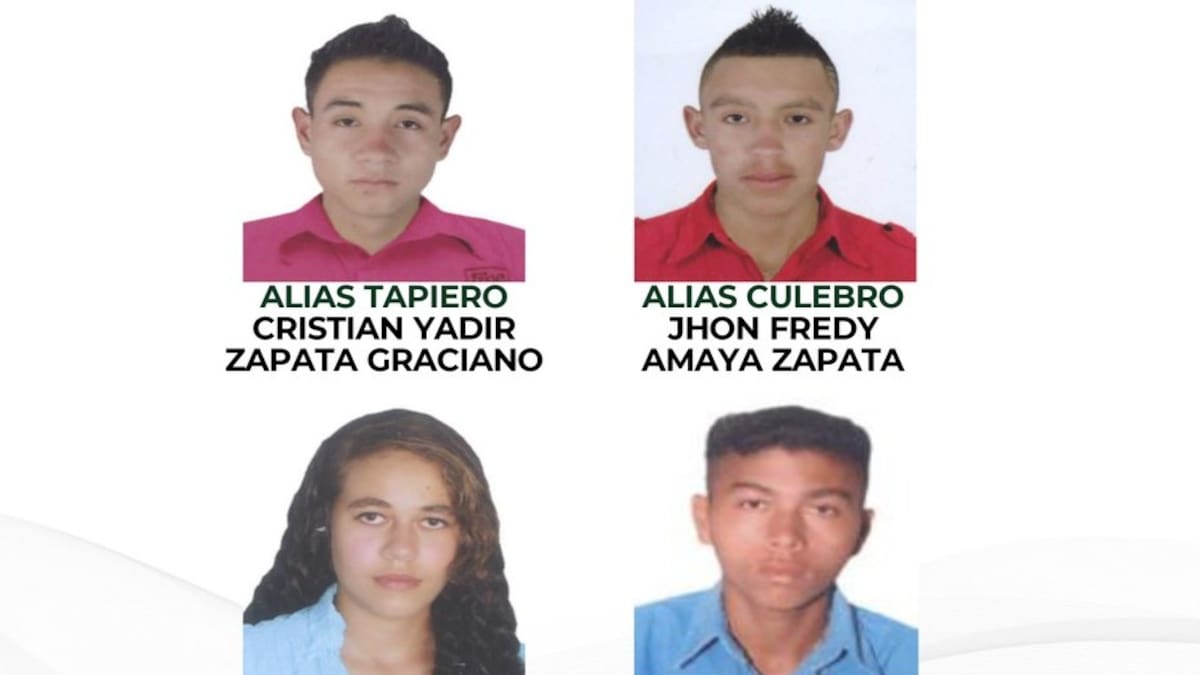 ¿Los conoce? Estos son los cuatro guerrilleros del frente 18 más buscados en Antioquia