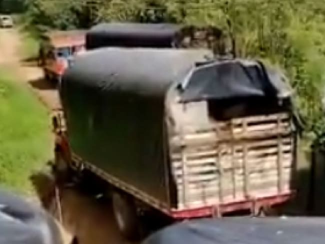 Conductores de Peque, Antioquia, en paro por el mal estado de las vías