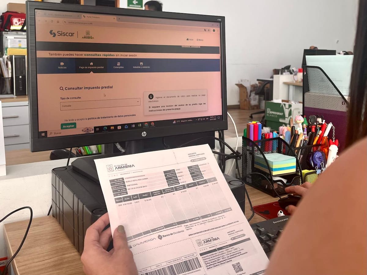 ¿Desde cuándo entregarán los recibos del impuesto predial en Armenia y Calarcá? aquí les contamos