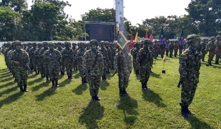 Ceremonia de la activación de la Fuerza Militar de Despliegue Rápido No 3 en Ocaña (Norte de Santander).