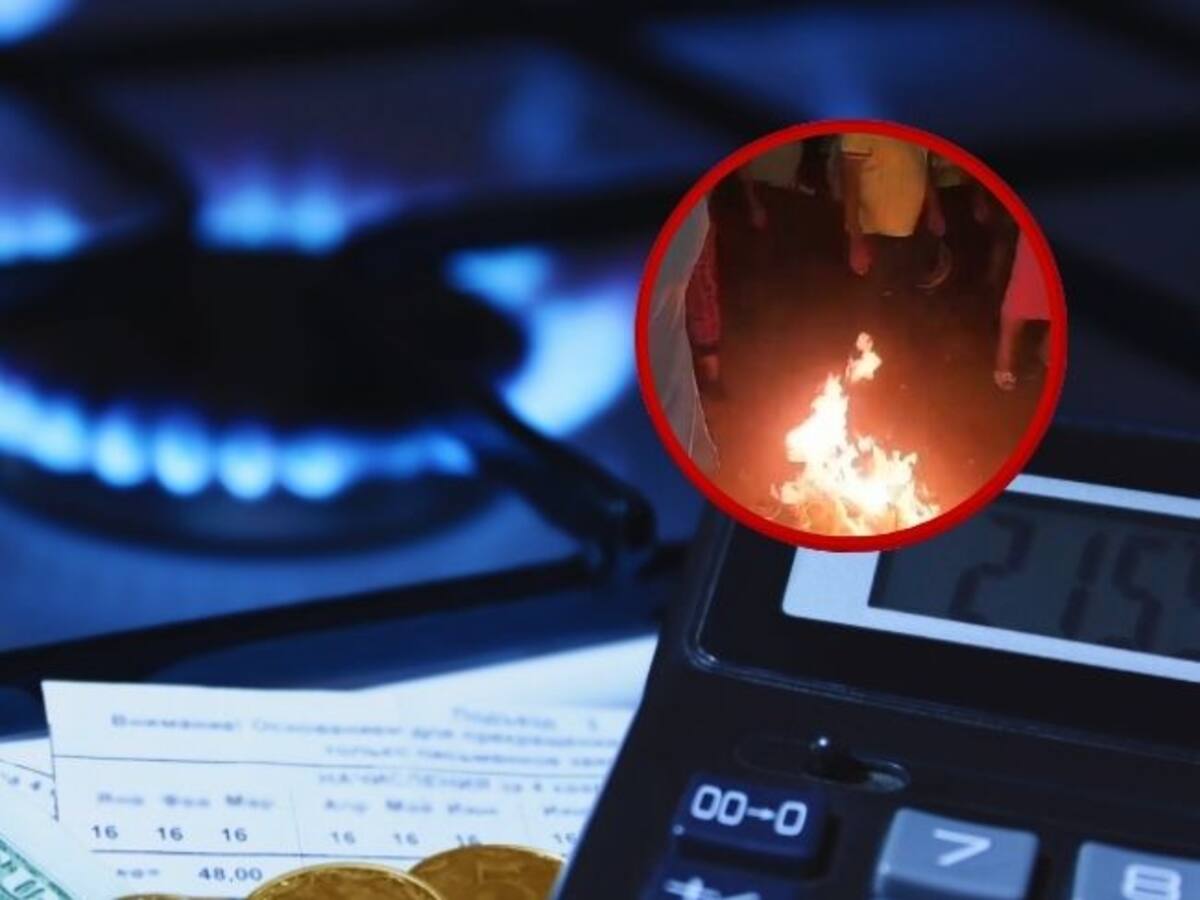 En Floridablanca, usuarios protestan por alzas en las tarifas del recibo del gas