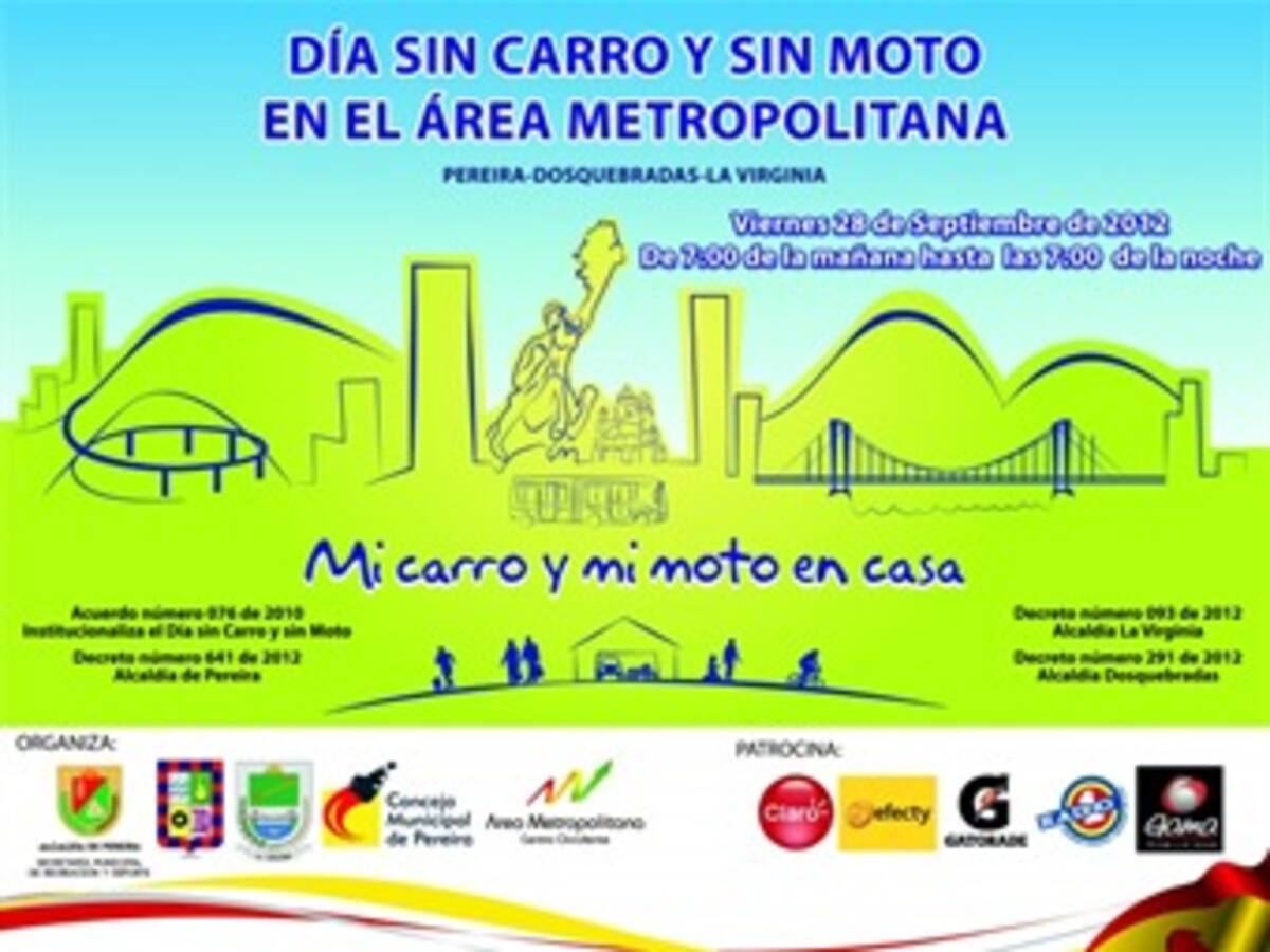 Día sin carro en el Eje Cafetero sacará de circulación 320 mil vehículos