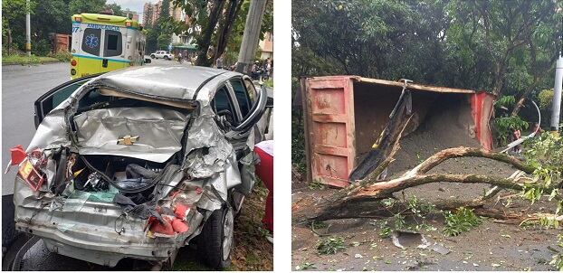 Accidente Medellín- fotos Dagrd