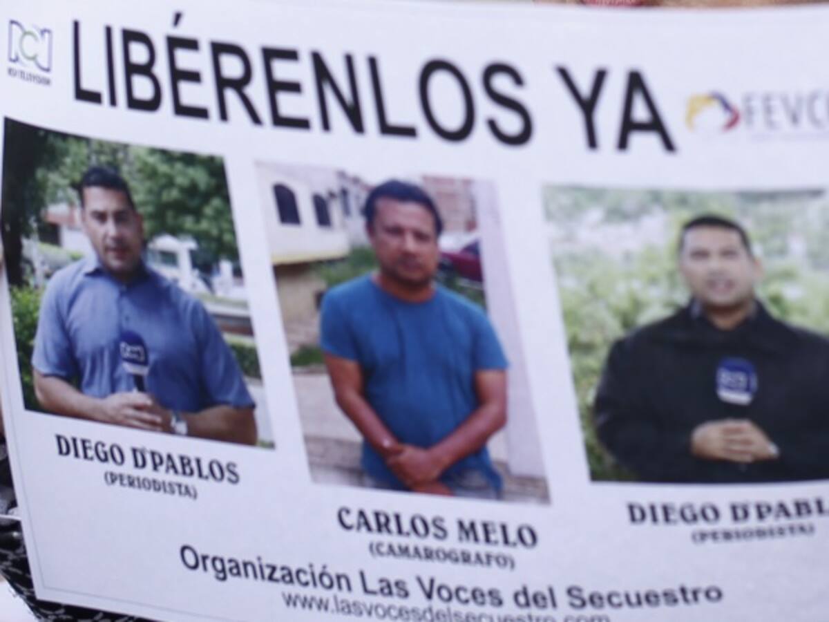 Fueron liberados el periodista Diego D'Pablo y el camarógrafo Carlos Melo de RCN