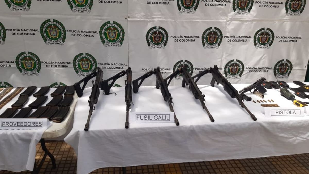 Gaula le decomisa armamento de guerra al grupo delictivo 'Los Pachenca'