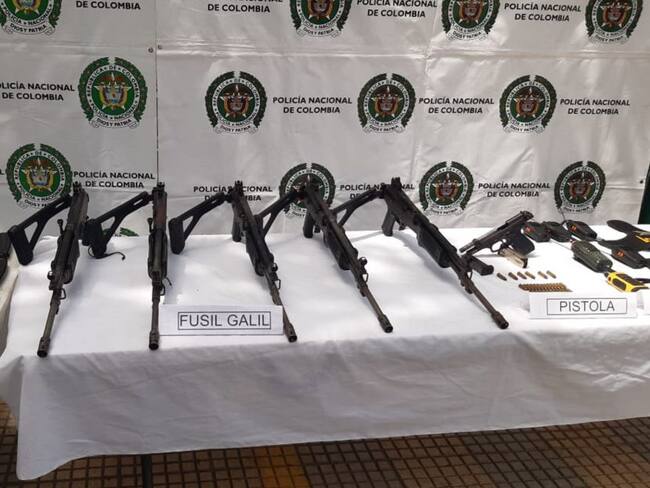 Gaula le decomisa armamento de guerra al grupo delictivo 'Los Pachenca'