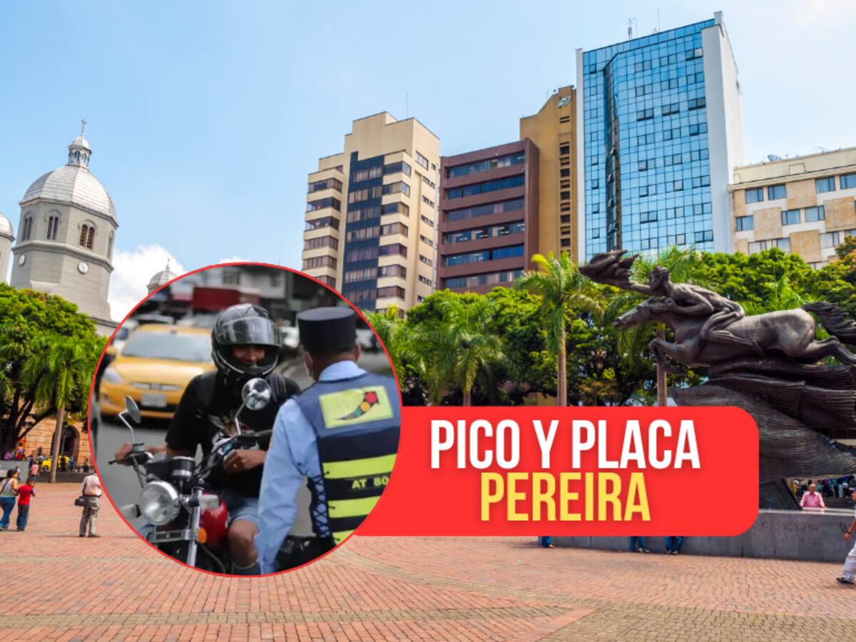 Así será el Pico y Placa en Pereira del 5 al 8 de noviembre: carros y motos que no podrán