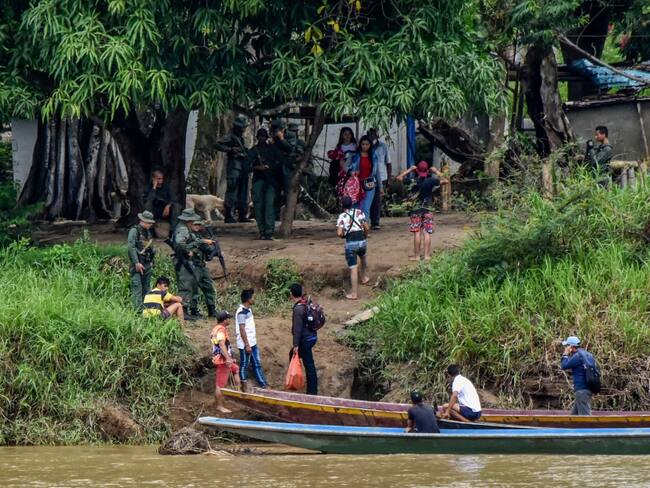 Foto de referencia desplazamiento en Colombia