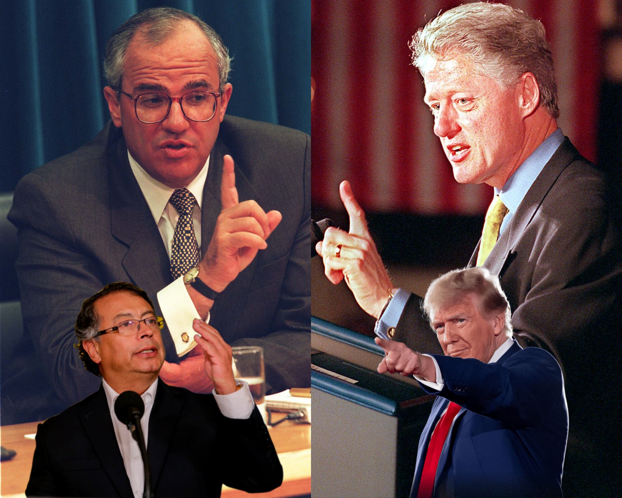 El peor momento en la relación entre Colombia y Estados Unidos más reciente se vivió durante el gobierno de Ernesto Samper y Bill Clinton.
(Foto: Caracol Radio / Getty )