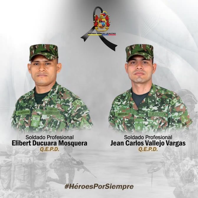 Dos soldados fueron asesinados y seis más quedaron heridos tras reacción por secuestro en Chocó