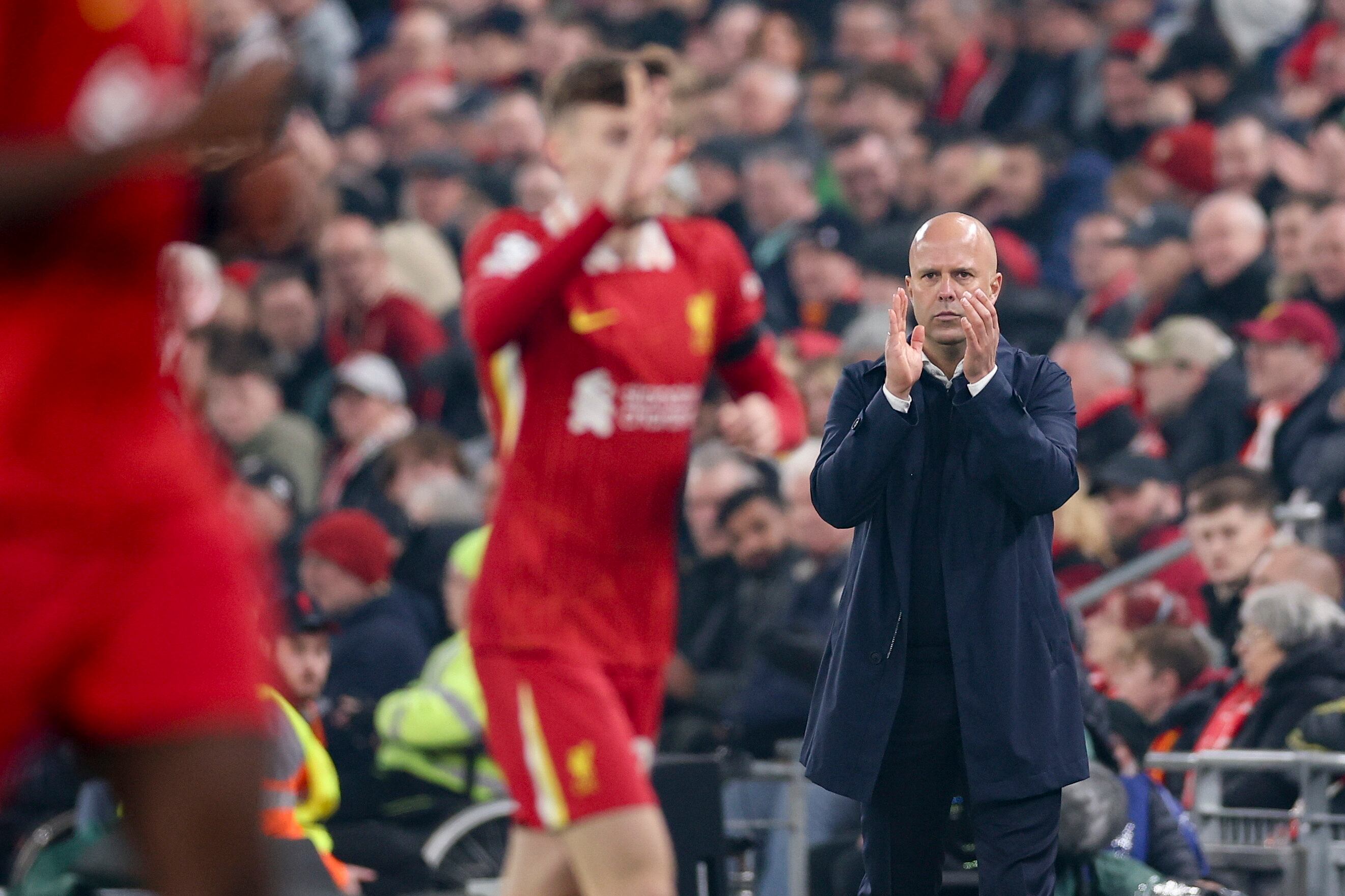 Arne Slot, técnico del Liverpool. (Liga de Campeones, Reino Unido) EFE/EPA/ADAM VAUGHAN