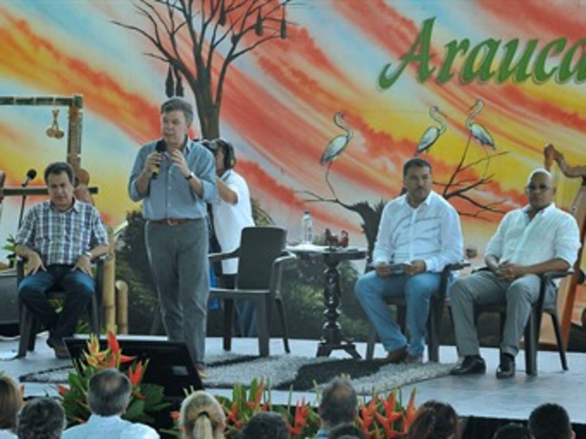 1.7 billones para Arauca asignó el presidente Santos
