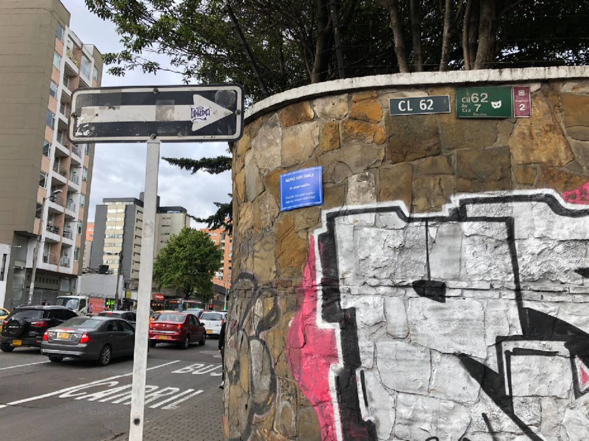Bogotá: Muro en Chapinero está a punto de colapsar