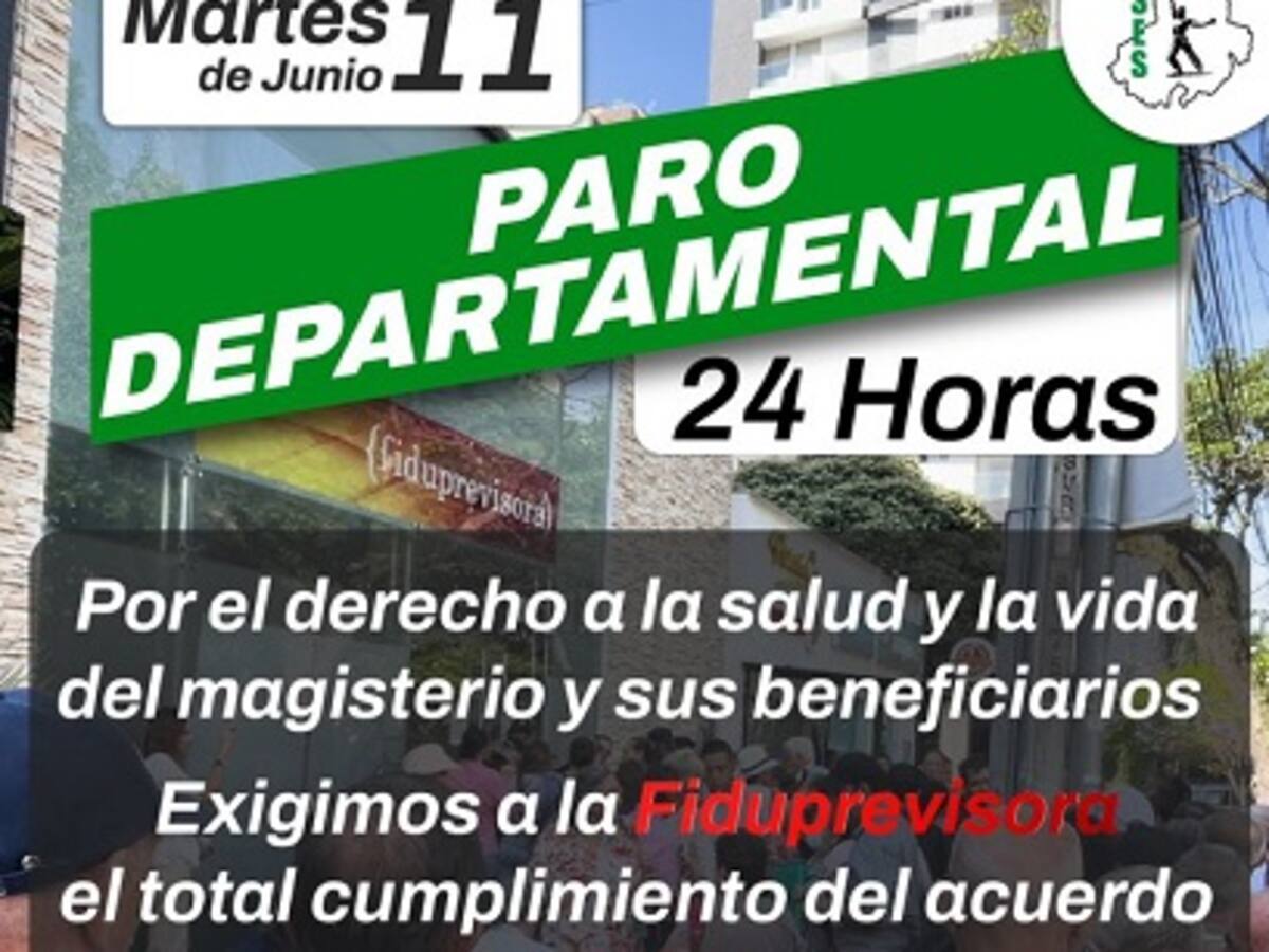 Paro de profesores por 24 horas este martes 11 de junio