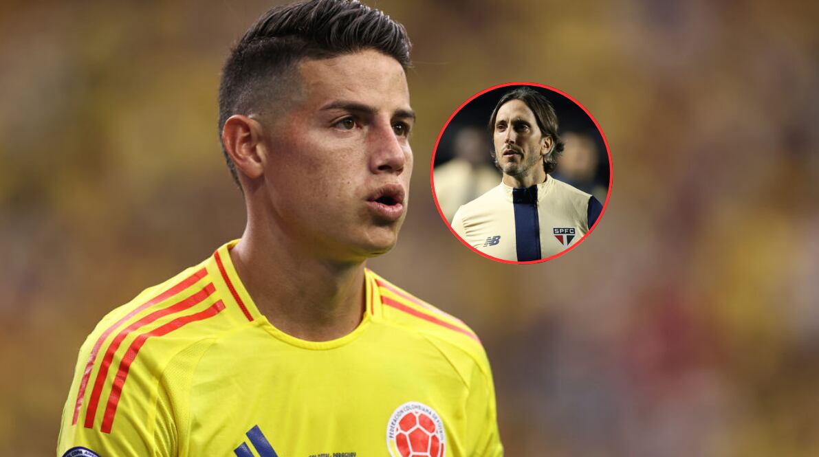 James Rodríguez y Luis Zubeldía / Getty Images