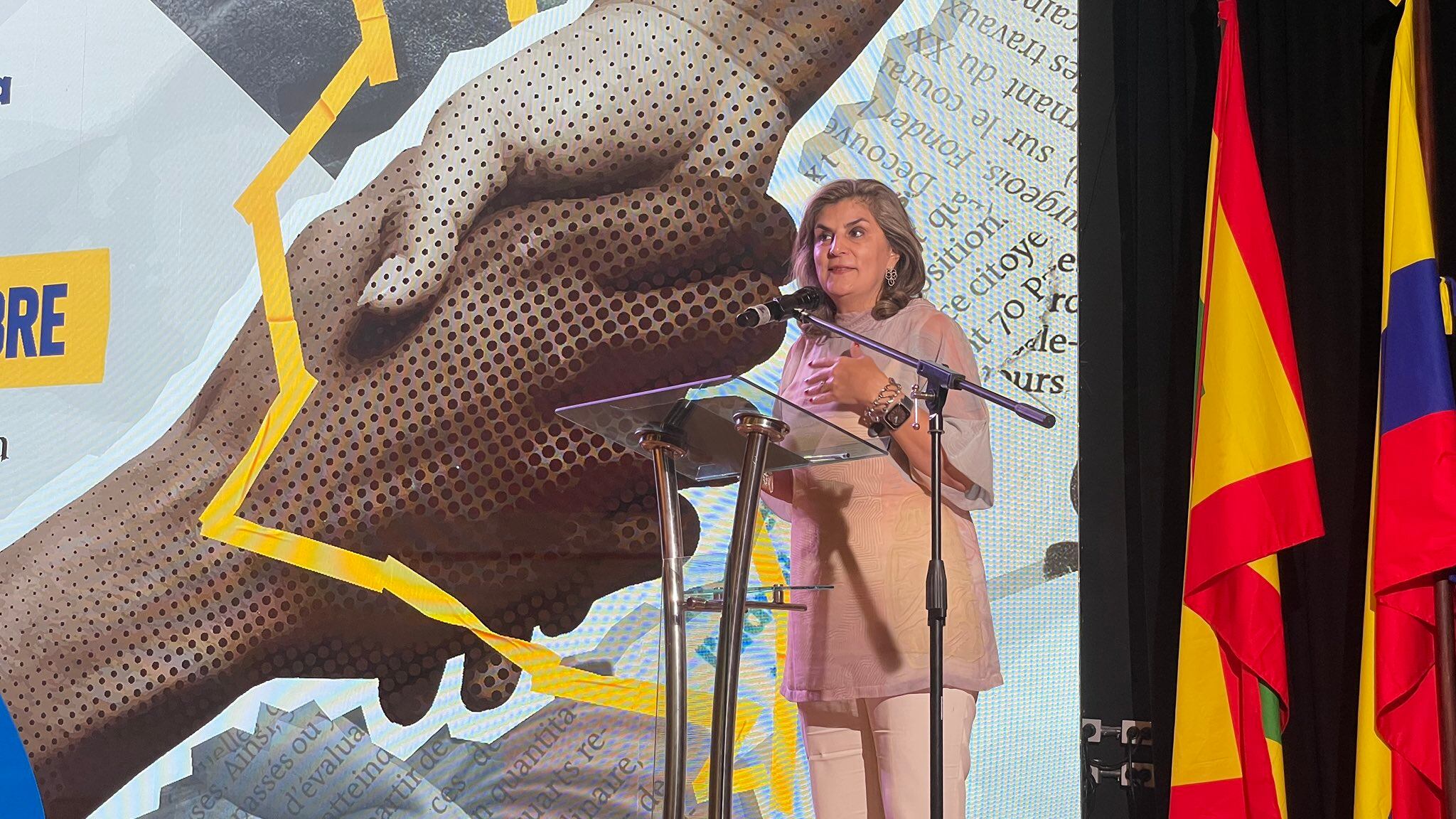 Laura Gil, secretaria general adjunta de la OEA. Foto: tomada de la cuenta de X de la Comisión Legal Afrocolombiana