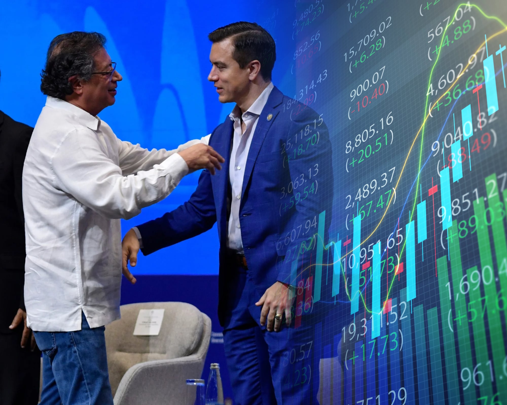 Los principales productos que Colombia envía a Ecuador, y que resultarían más afectados por los aranceles de Daniel Noboa, corresponden a sectores como el energético, agroindustrial y agropecuario.
(Foto:   Caracol Radio / Getty)