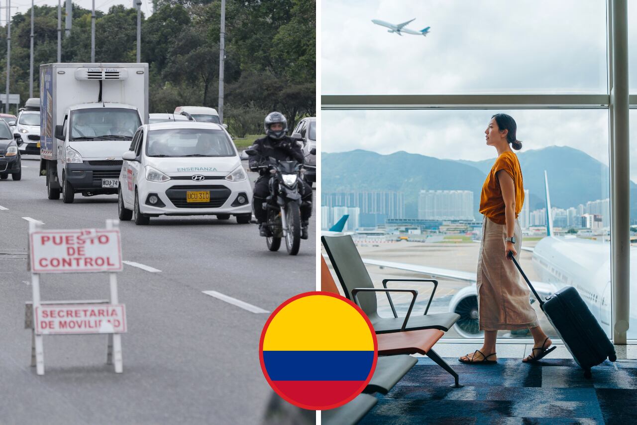 Imagen de referencia. Tráfico colombiano: Getty Images - Aeropuerto: Getty Images.
