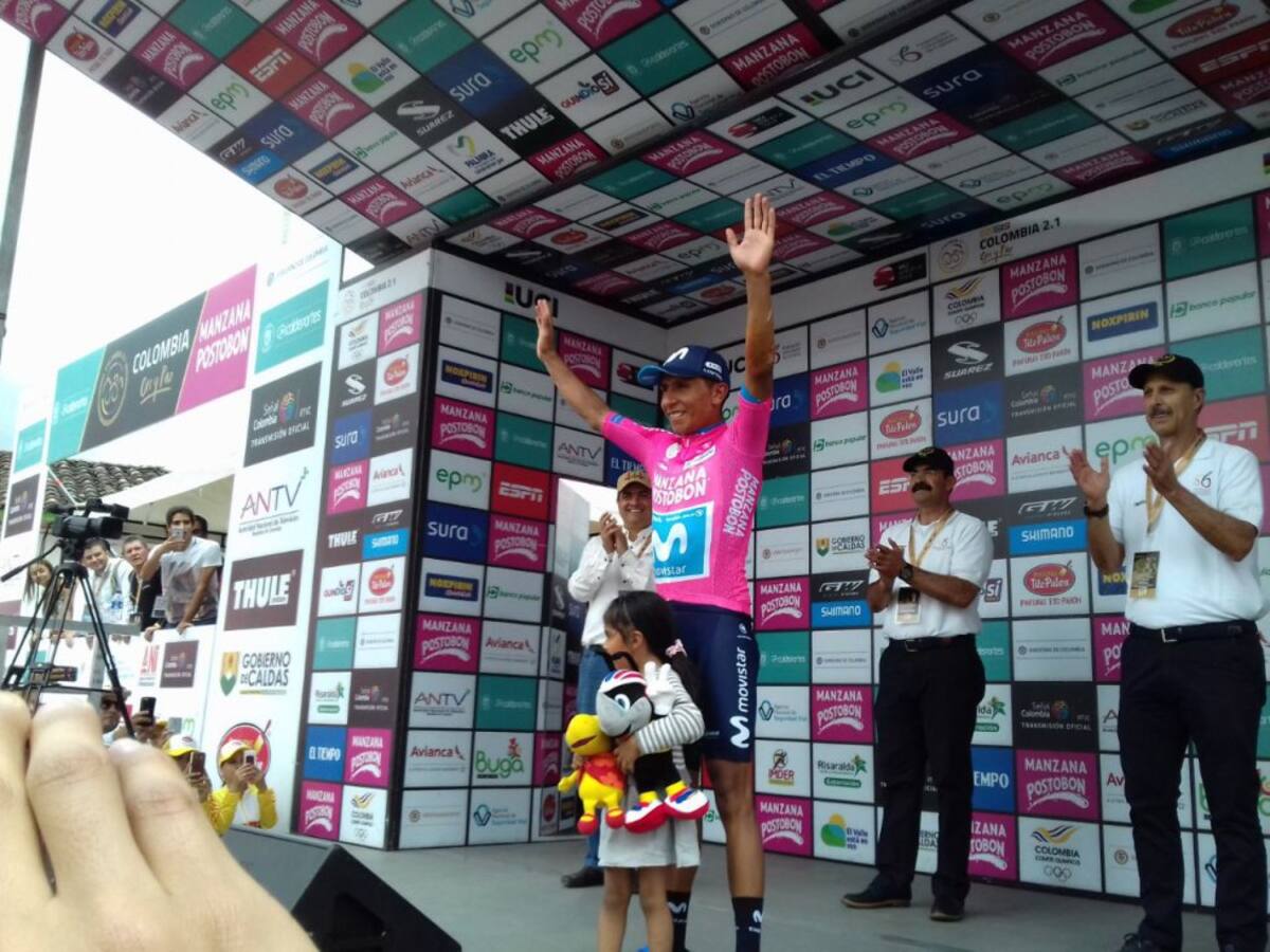 Las manos en lo más alto para el ciclista de Boyacá, Nairo Quintana