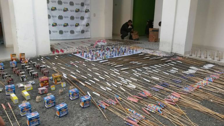 Incautación de pólvora en Antioquia