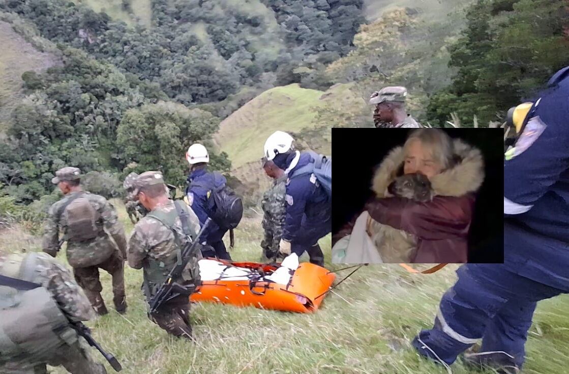 Rescate de cadáver de vigía ambiental y de "lulú" en Quindío. Foto: Cortesía Ejército/ CRQ