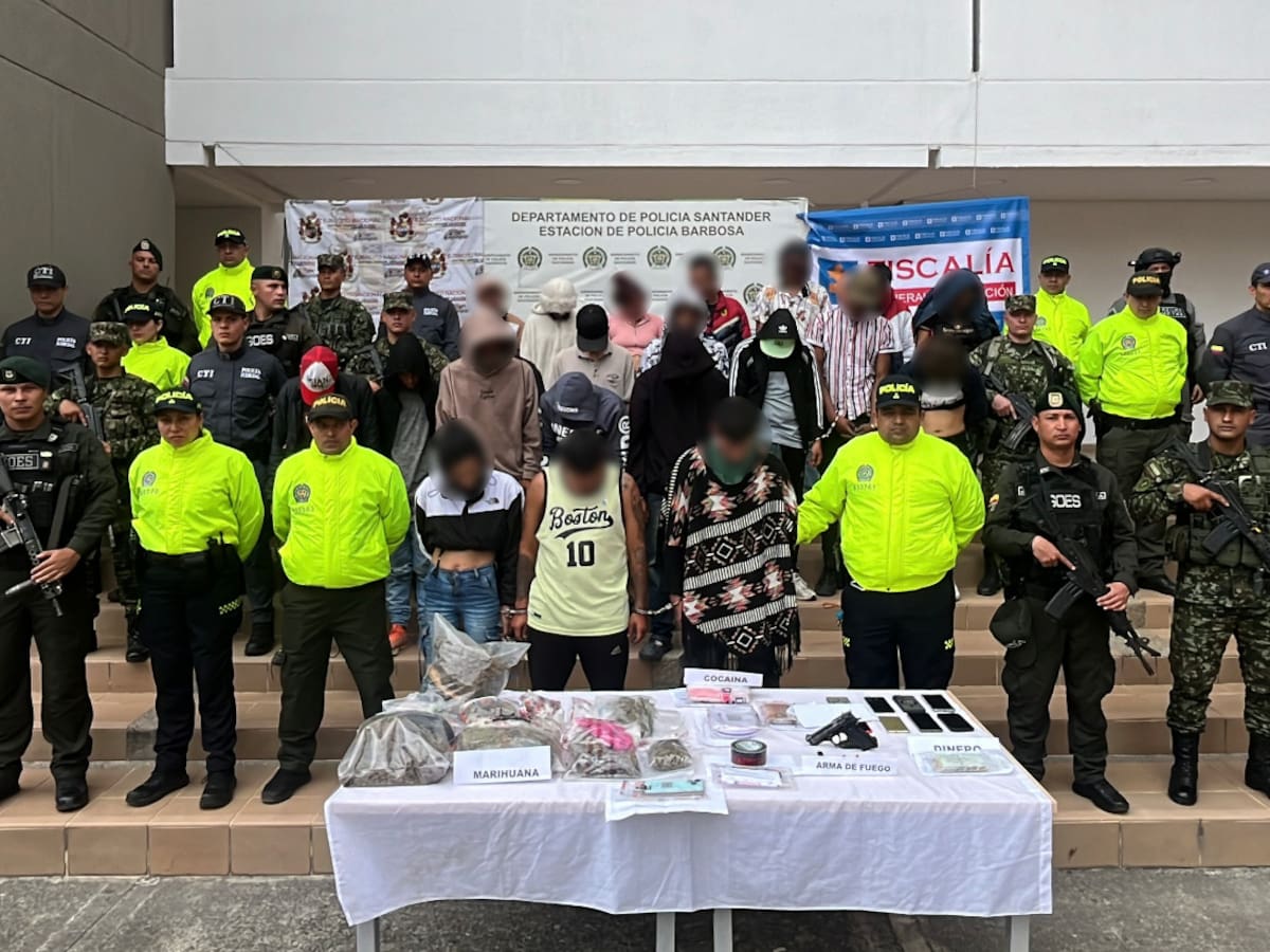 Capturan a 23 presuntos integrantes de ‘Los Necios’ tras 20 allanamientos en Santander
