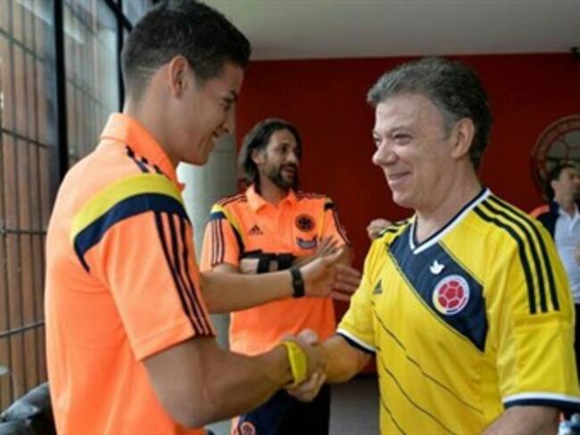 Santos se reunió de manera informal con la selección Colombia