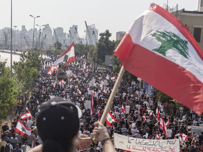 Manifestaciones en Beirut