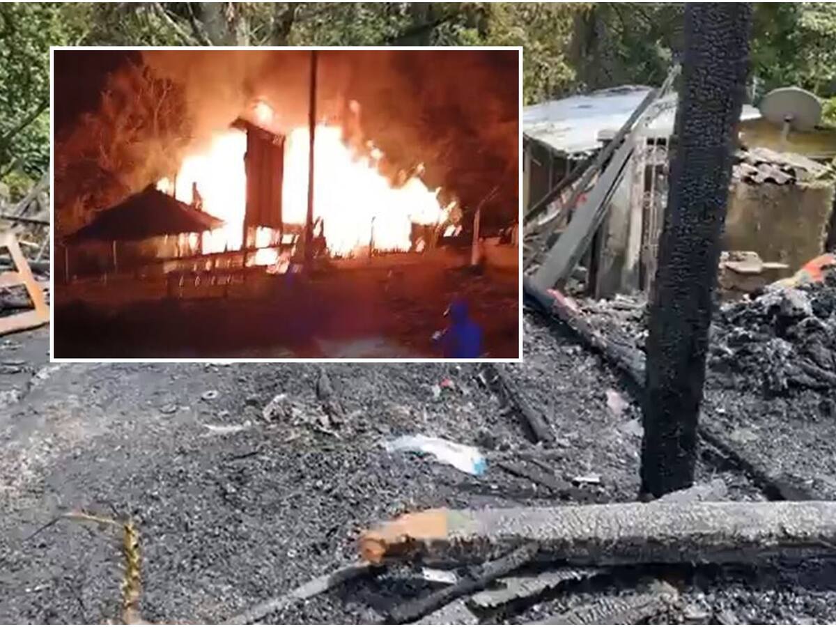 Incendio acabó con seis viviendas en el Cañón del Combeima en Ibagué