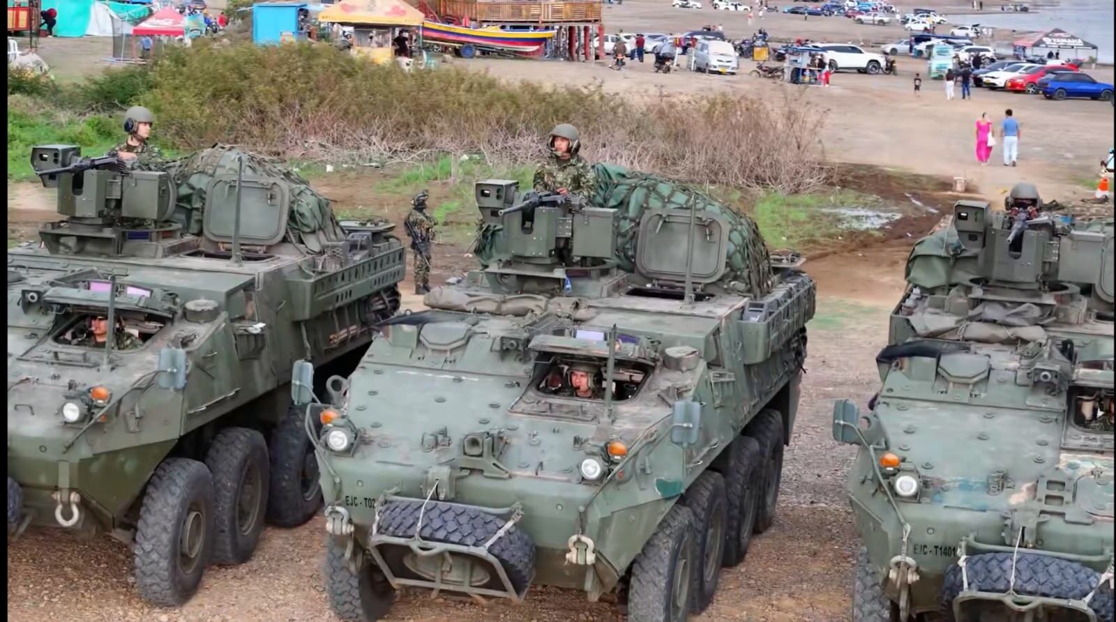 Vehículos blindados LAV llegan al Valle para reforzar operaciones contra grupos armados