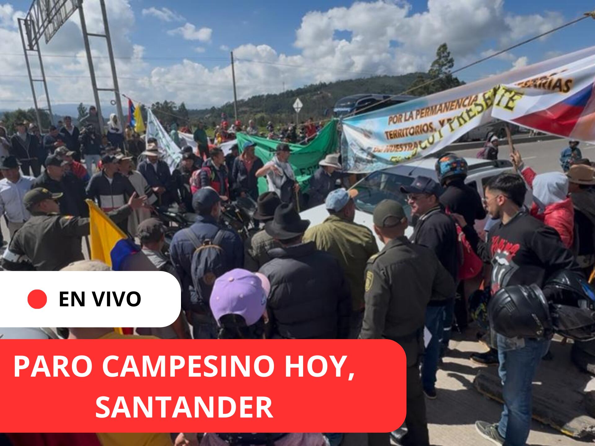 Paro campesino en Colombia (Foto: Caracol Radio)