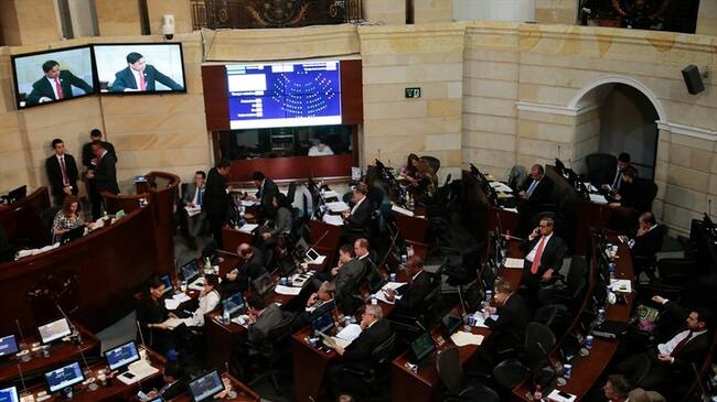 Votación en el Congreso de la Ley de Órden Público. Foto: Colprensa