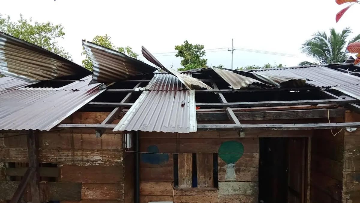 Lluvias en Murindó dejan daños en 40 viviendas de la comunidad Campo Alegre