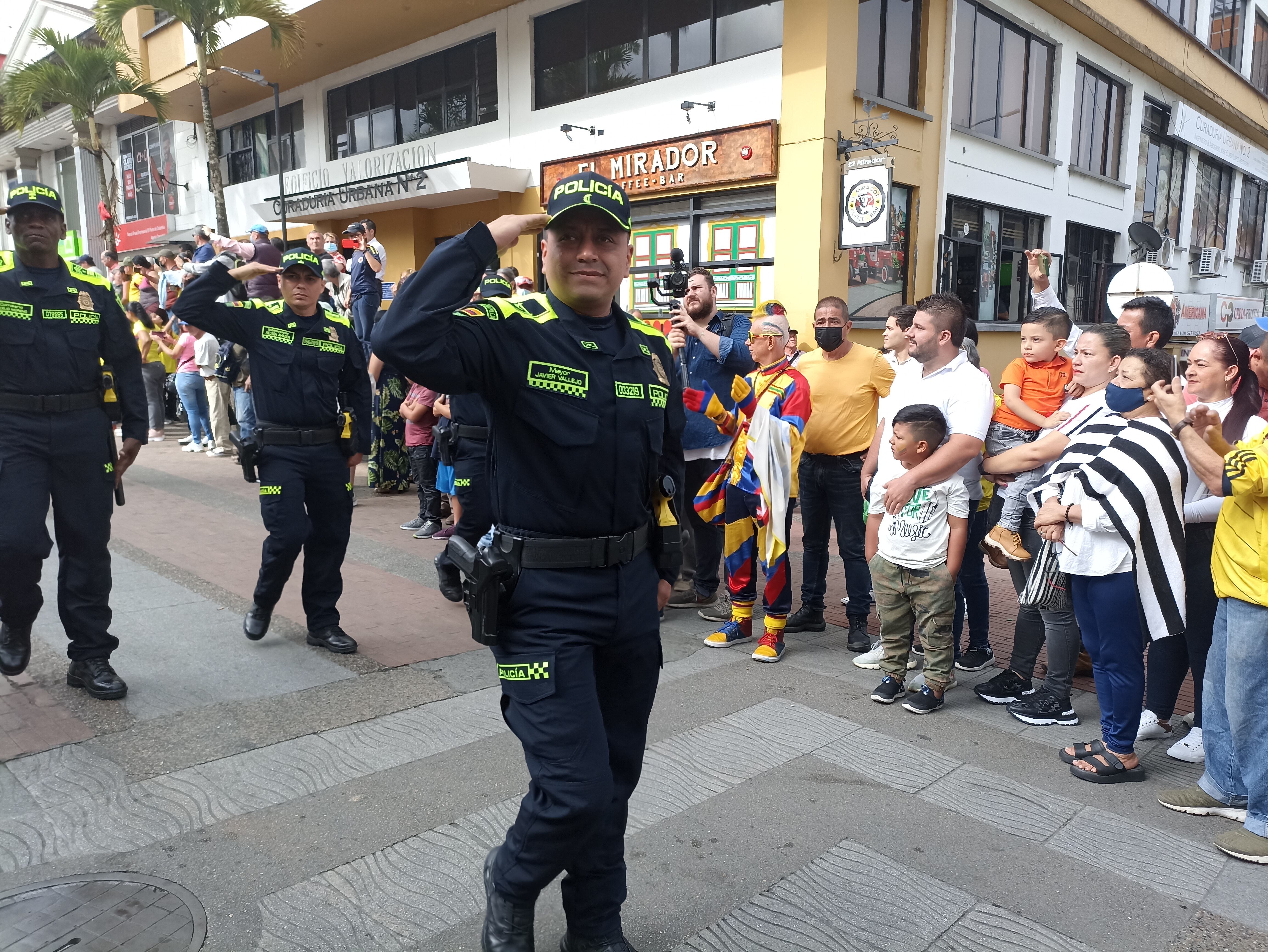 Día de la Policía Nacional, 133 años, felicitaciones. Foto Adrián Trejos