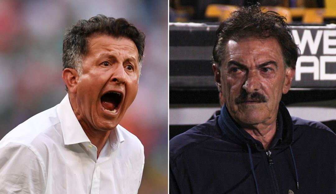 Juan Carlos Osorio (izq.) y Ricardo La Volpe (der.)