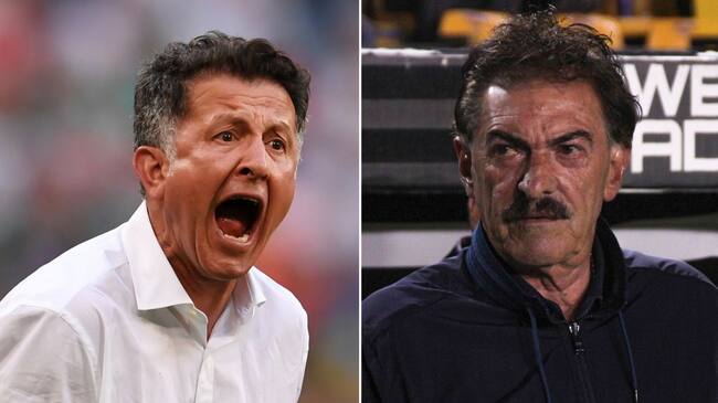 Juan Carlos Osorio (izq.) y Ricardo La Volpe (der.)