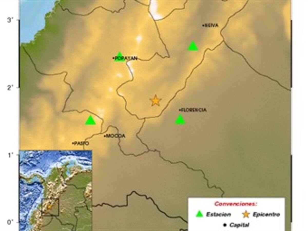 Sismo de cuatro grados Richter en Acevedo, Huila