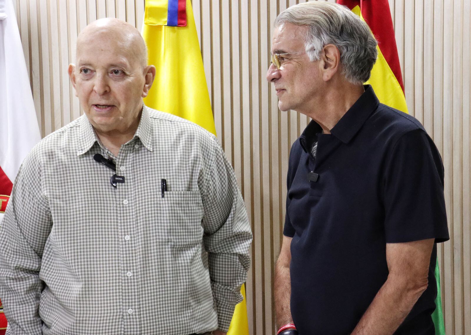 Otty Patiño, alto comisionado para la Paz y el Gobernador del Atlántico, Eduardo Verano. Foto: Gobernación