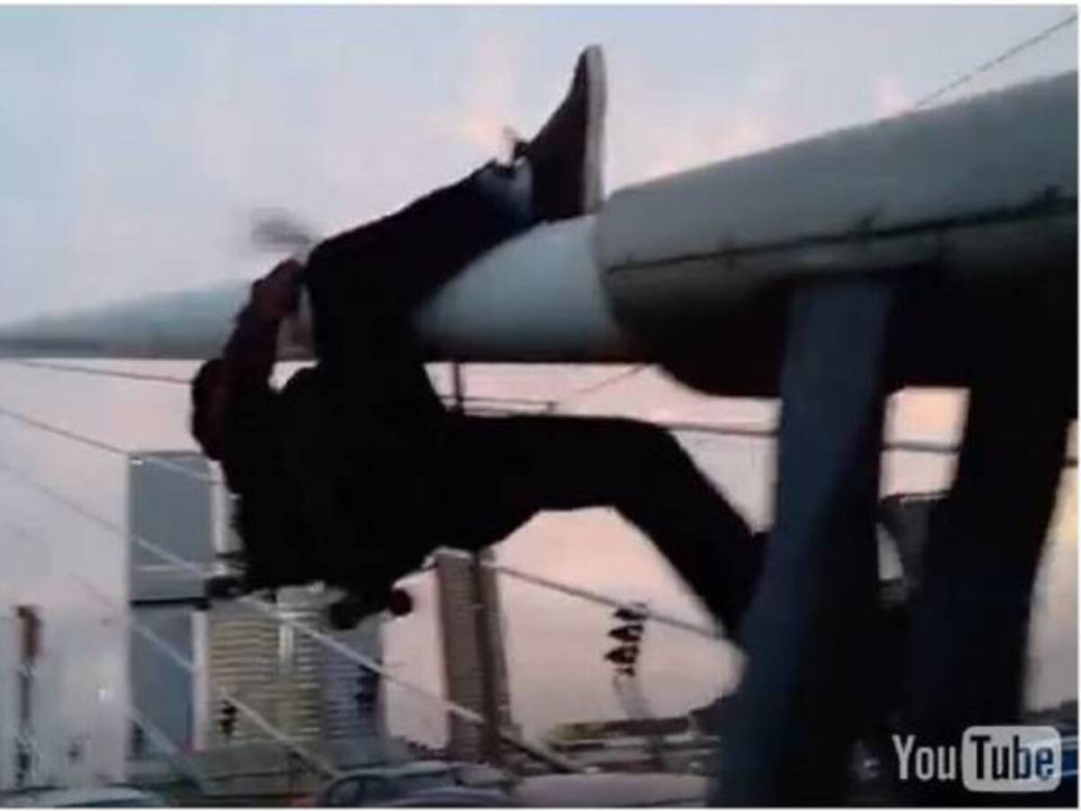 Skater cae a 140 metros de altura