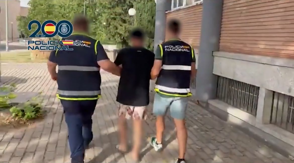Detención de colombiano en Madrid. Foto: Policía Nacional de España.